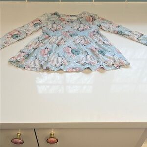 Posh Peanut Pastel Pumpkin Floral Dress size 18-24 months